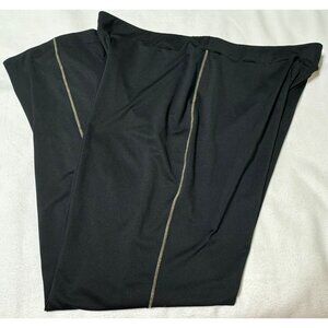 Zenergy By Chicos Black Fitness Pants Size 1 Contrast Stitching Hidden Pocket